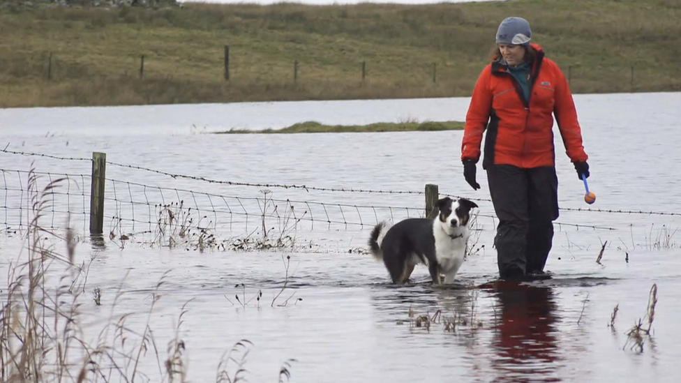 The flooding at Kildonan, South Uist