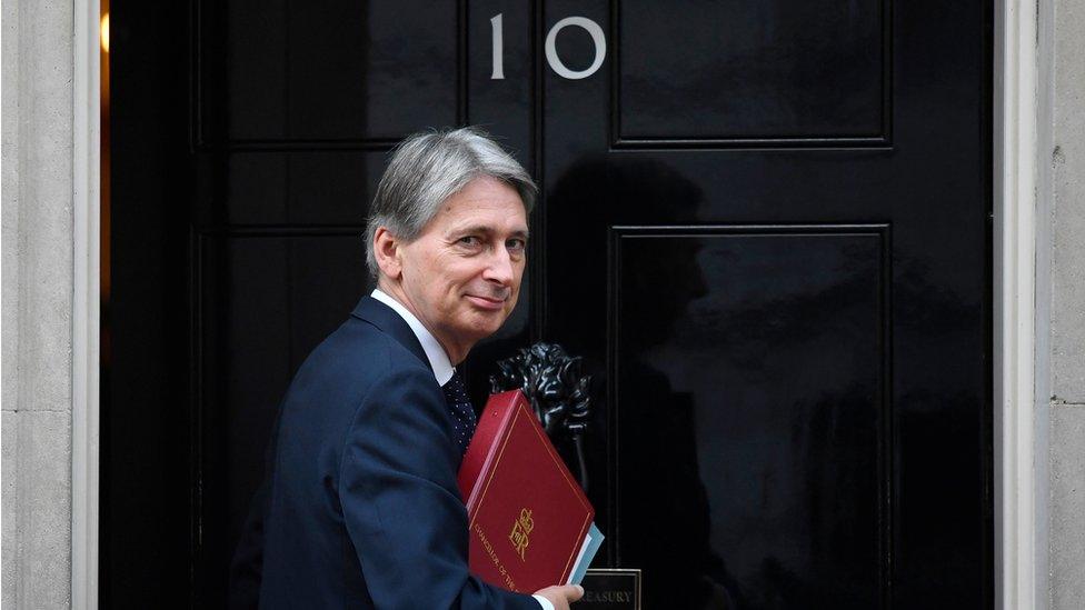 Chancellor Philip Hammond at 10 Downing Street