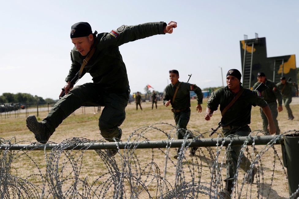 Marines from Venezuela take part in the International Army Games 2019 at the Khmelevka firing ground on the Baltic Sea coast in Kaliningrad Region, Russia August 8, 2019.