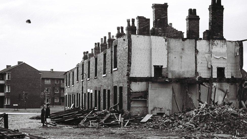 houses demolished with new builds nearby