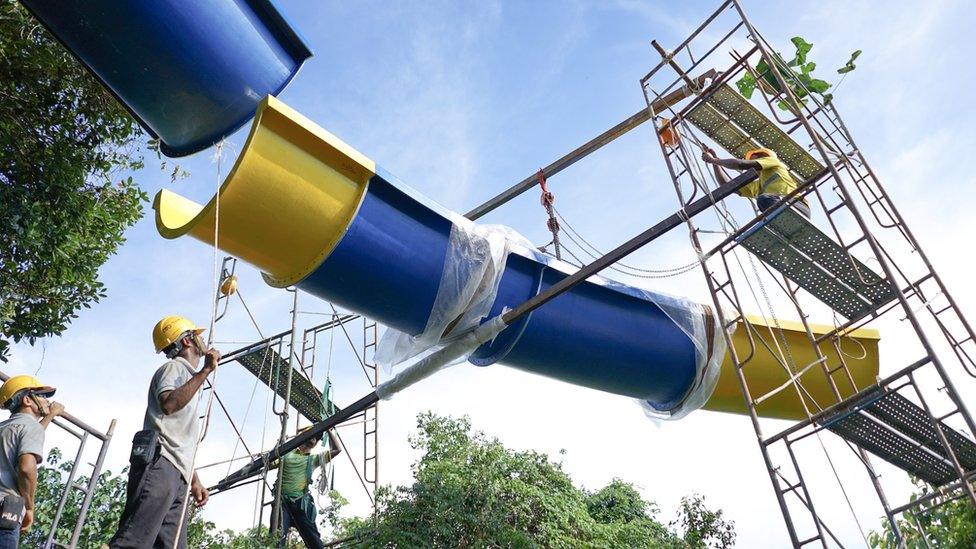 water-slide