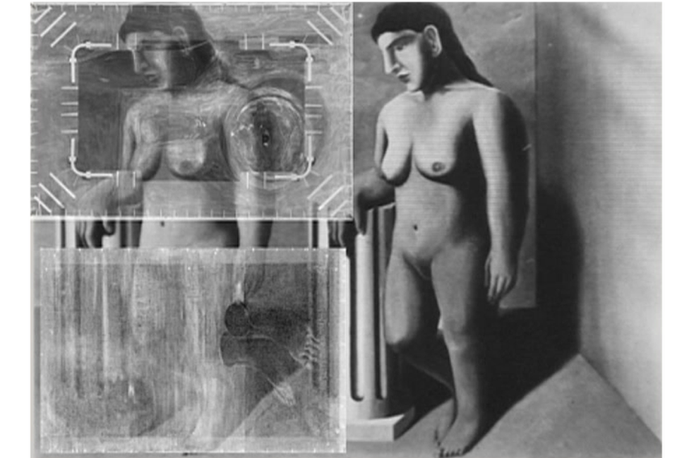 X-ray of La Pose Enchantee by Rene Magritte