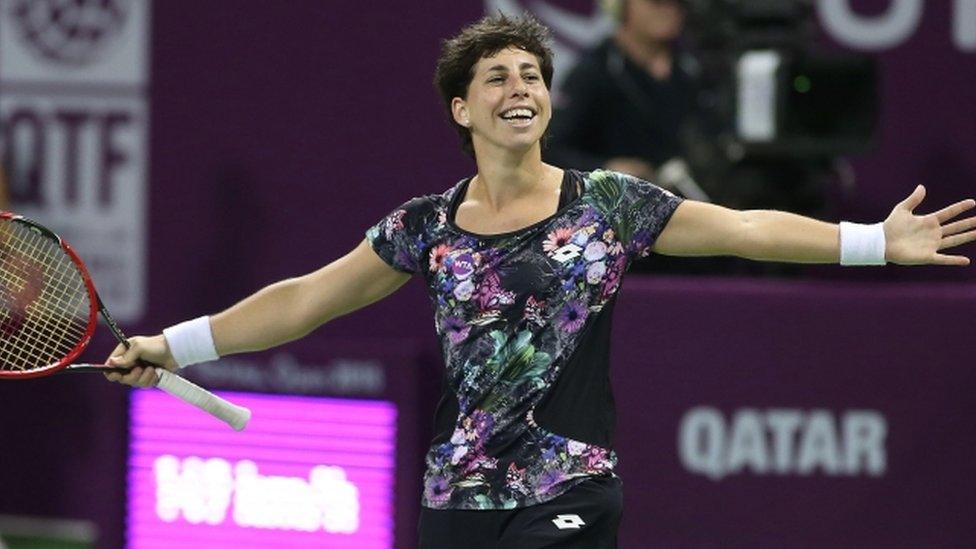 Spanish tennis player Carla Suarez Navarro