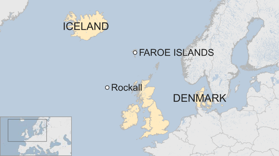 Map showing Rockall's position