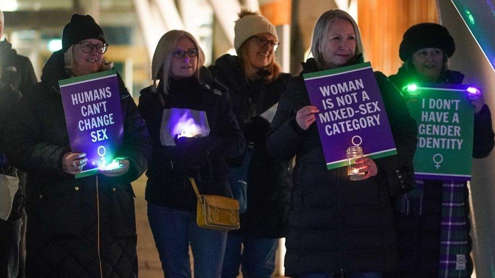 protestors outside Holyrood