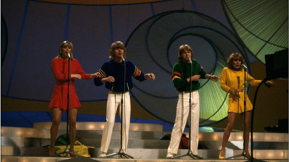 Bucks Fizz performing in 1981