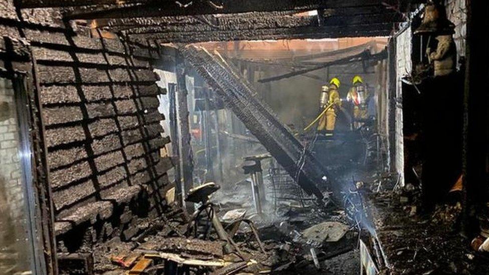 Fire at a restaurant in London Road, Westcliff