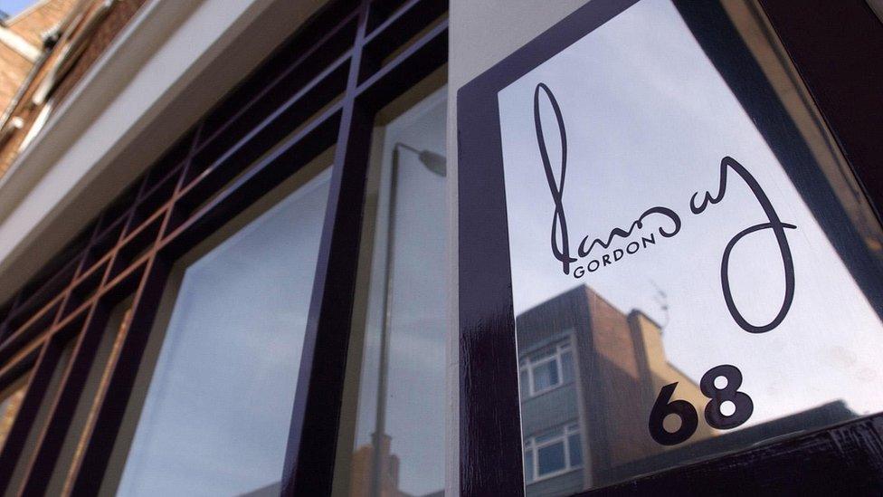 Restaurant Gordon Ramsay sign