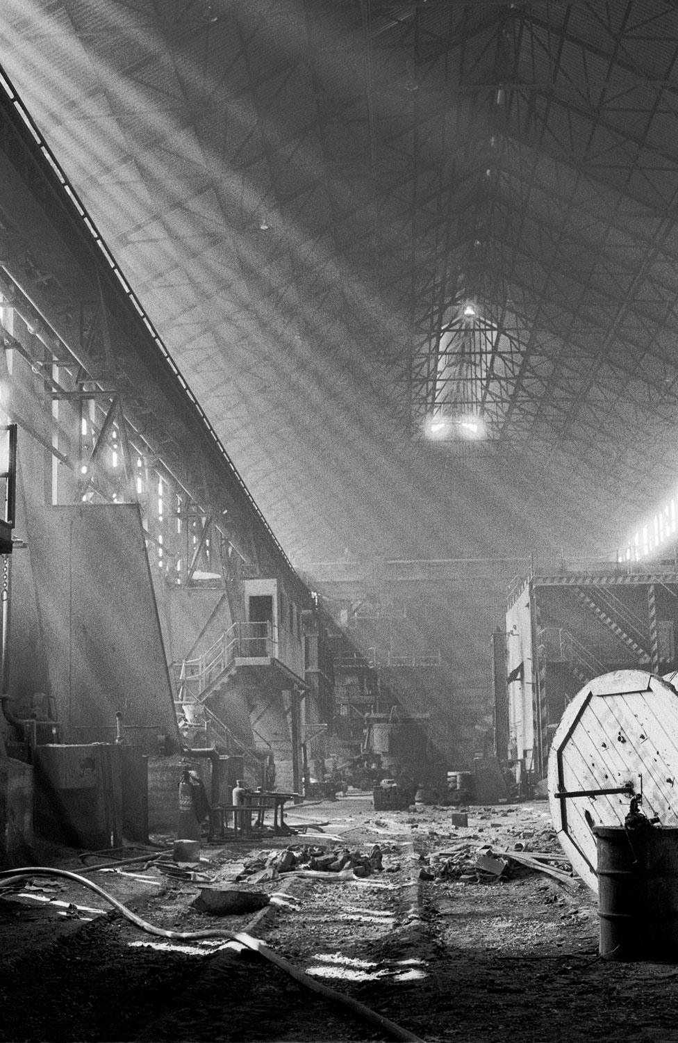 Derelict melting shop at Hadfields, Leeds Road Works