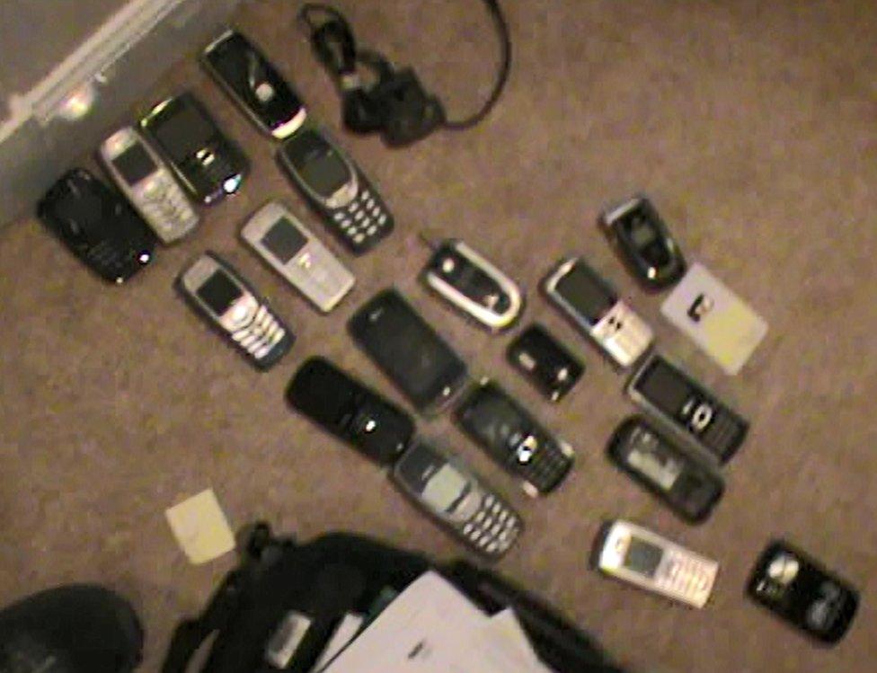 Phones seized from John Farrell's house