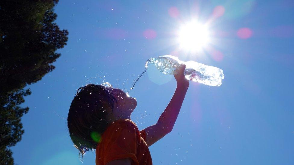 Child drinking water