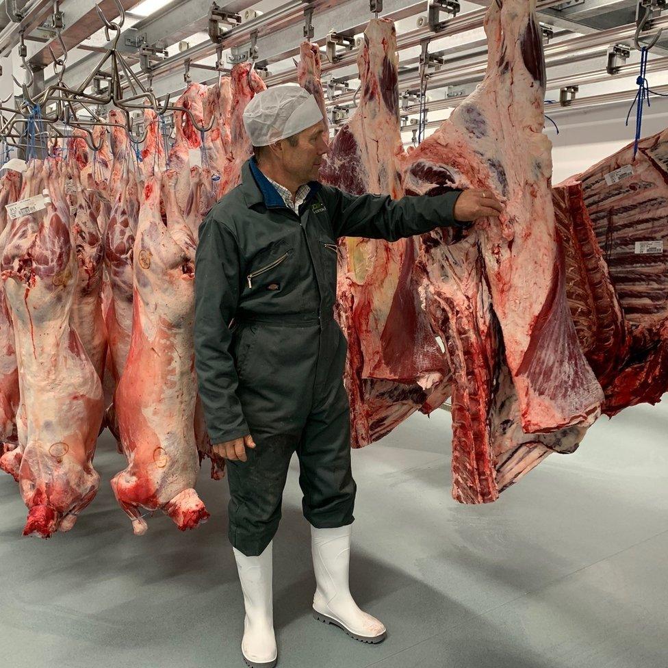 Andrew Hodgson with meat