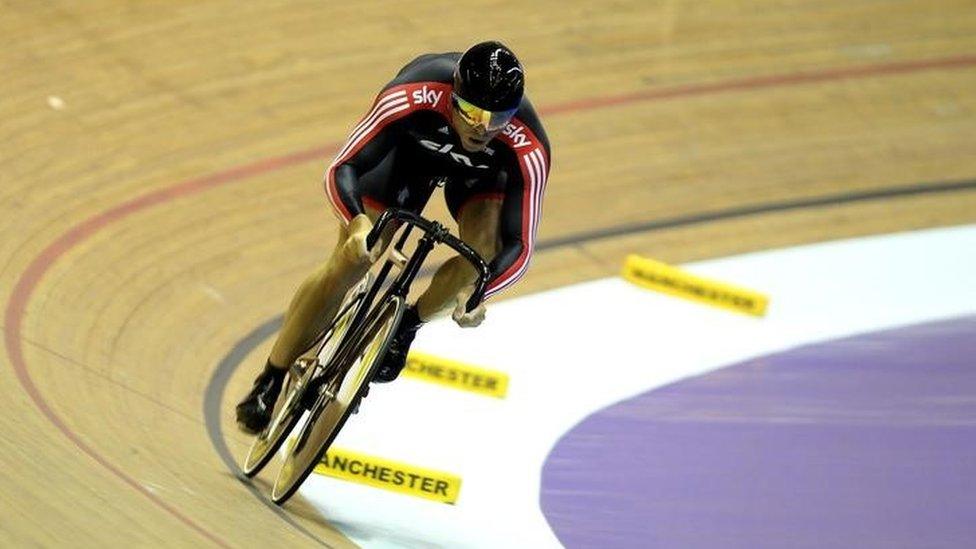 Sir Chris Hoy at Manchester Velodrome in 2011