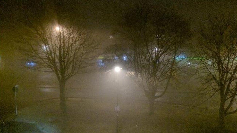 Picture of fog in Crawley, West Sussex