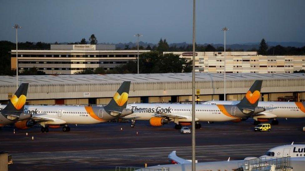 Grounded Thomas Cook planes