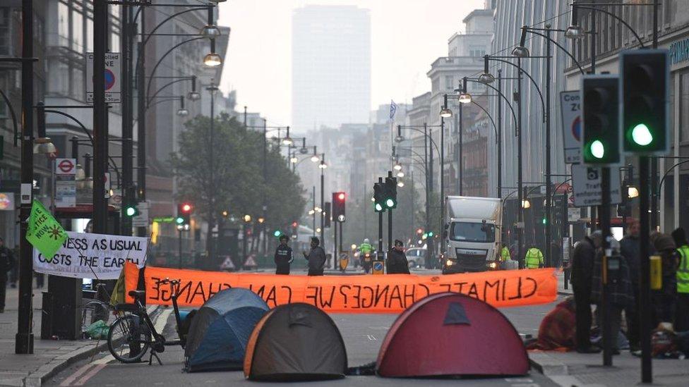 Marble Arch roadblock