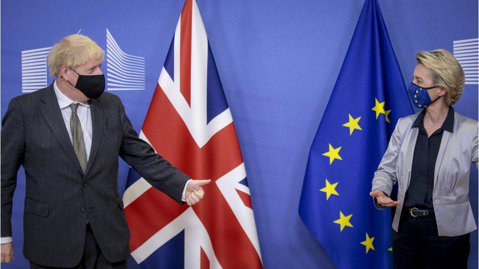 Boris Johnson meeting Ursula von der Leyen on 9 December