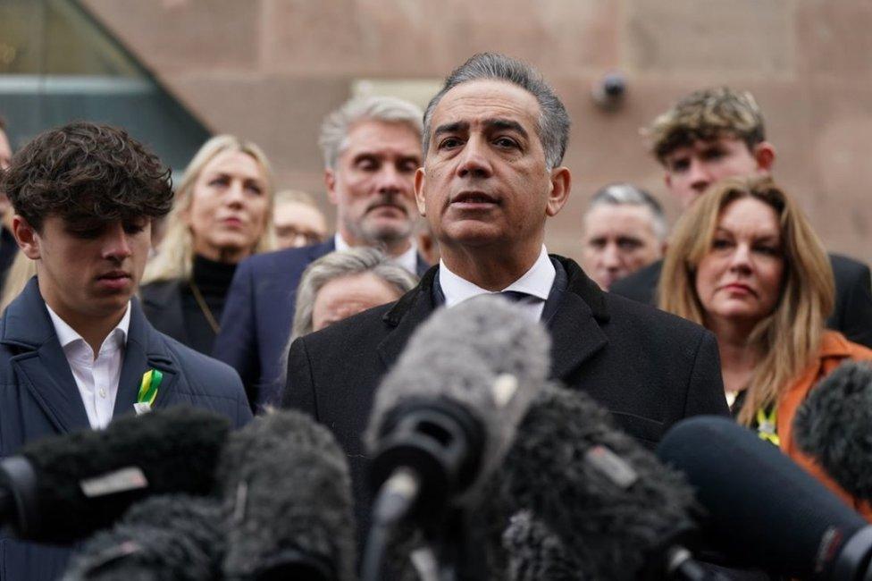 Dr Sanjoy Kumar outside Nottingham Crown Court on 25 January 2024