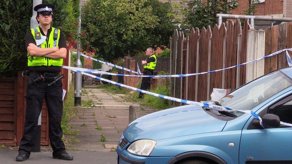 Police at the scene at Naburn Fold