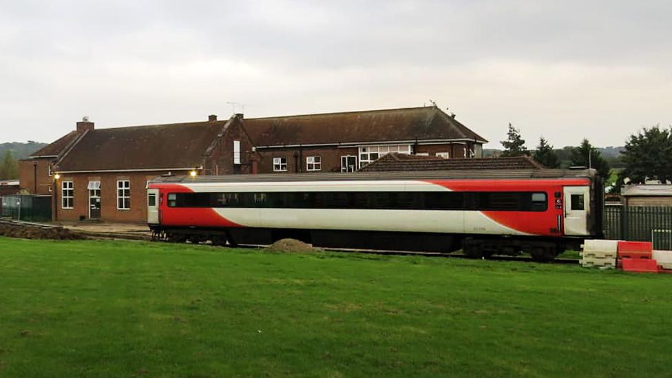 Train carriage at Waltham Abbey primary school