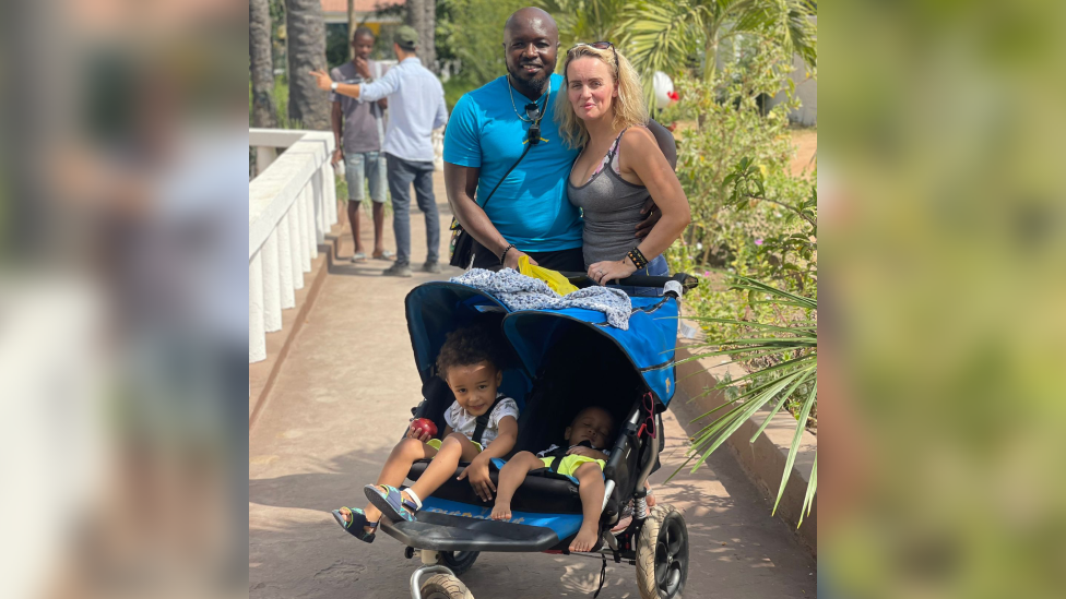 Lamin and Medwen with sons Leo and Koby