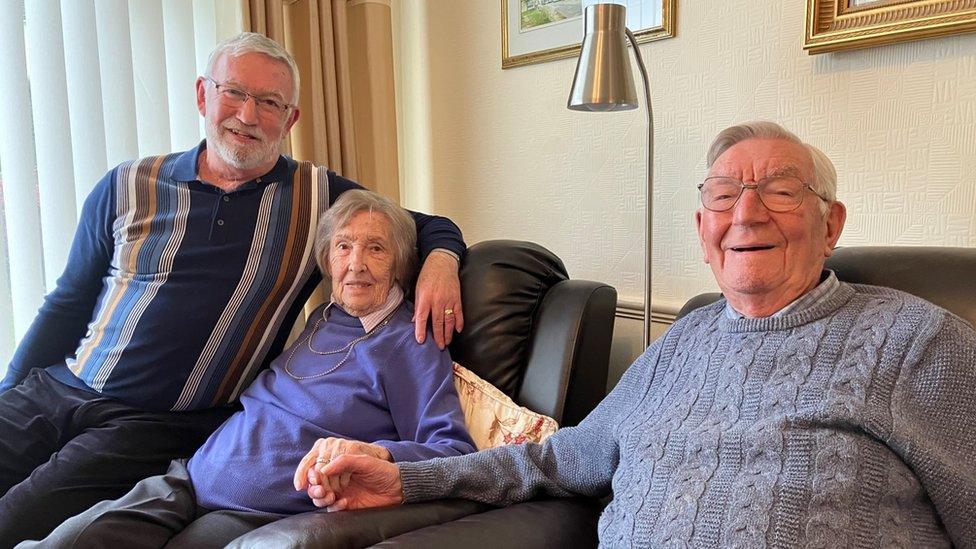 Donald Poole with parents Ruth and Vivian