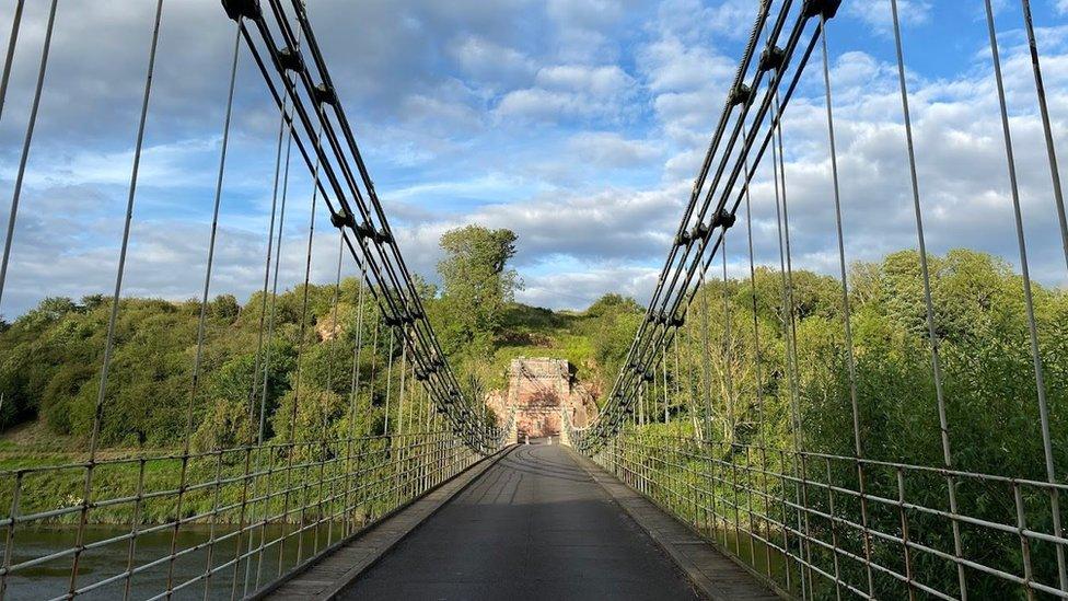 View across the bridge