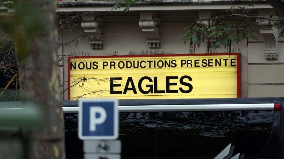 The outside of the Bataclan music venue