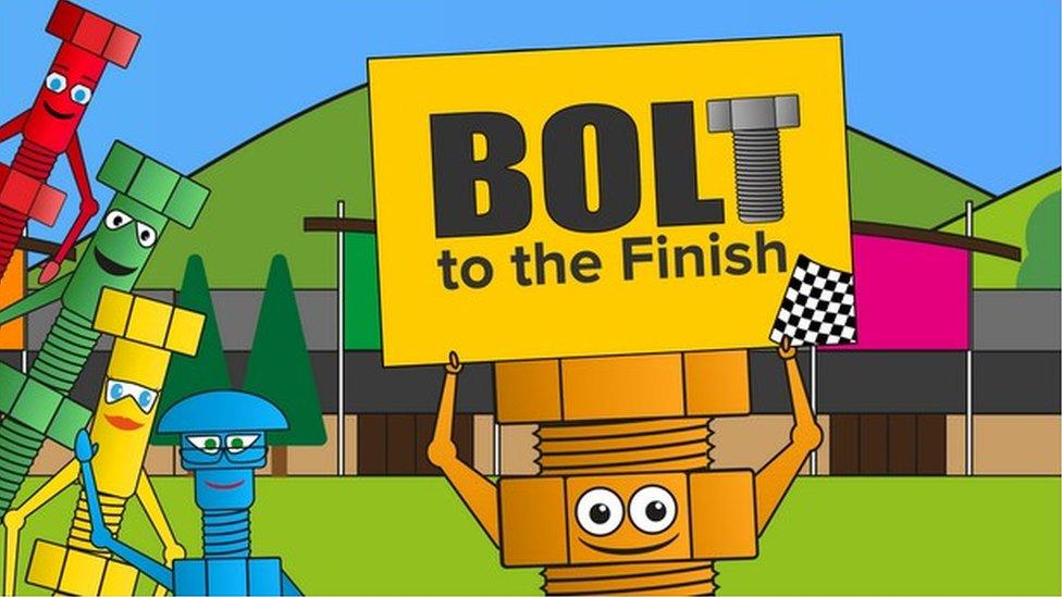 Screengrab of Bolt to the Finish game