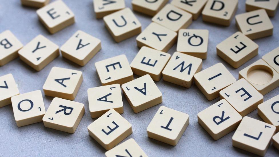 Scrabble tiles