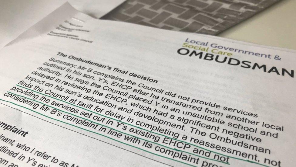 A letter from the Local Government Ombudsman