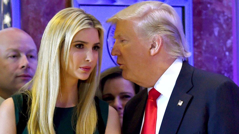 Ivanka Trump with her dad, US President Donald Trump