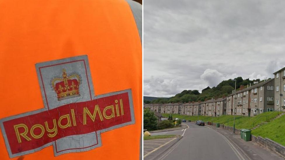 Royal Mail jacket and Holly Road, Risca