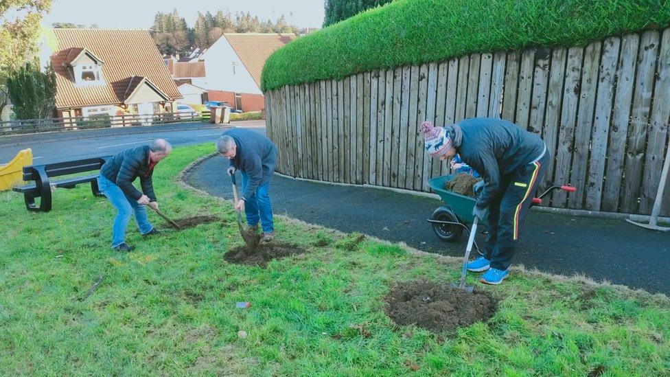 Residents planted nearly 30 fruit trees