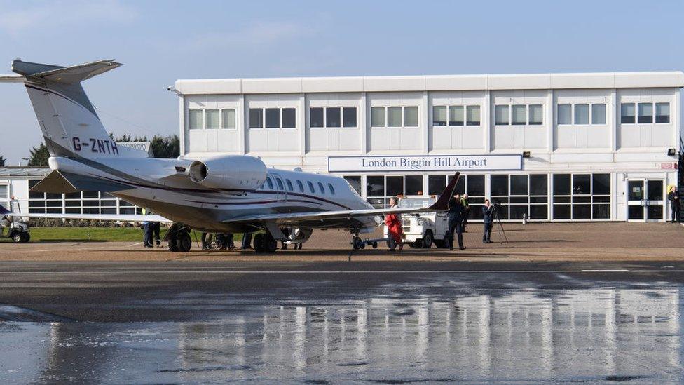 A business Jet at London Biggin Hill