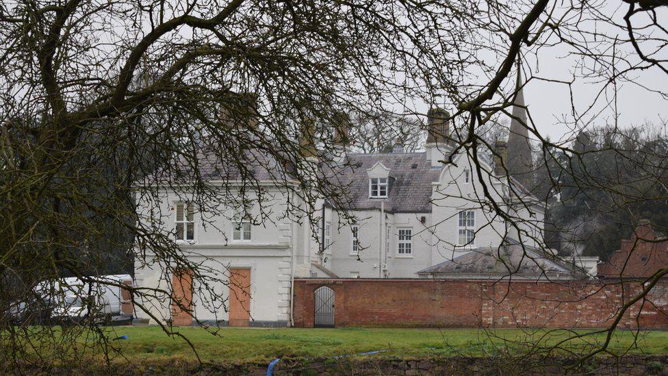 A large white building