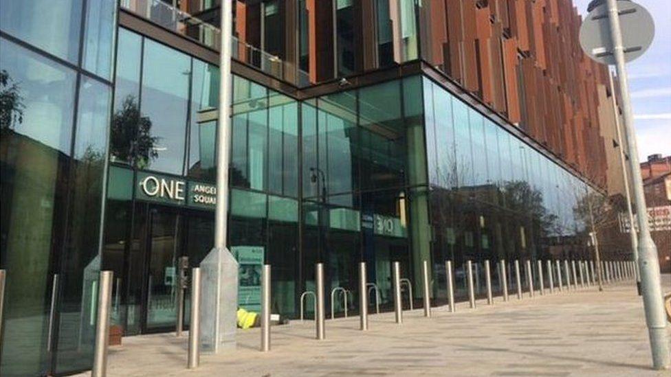 Angel Square glass and steel office building