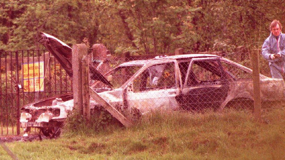 Burnt out car