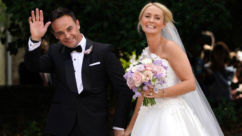 Ant McPartlin and Anne-Marie Corbett at their wedding