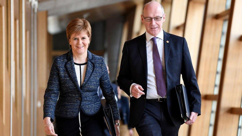 Nicola Sturgeon and John Swinney