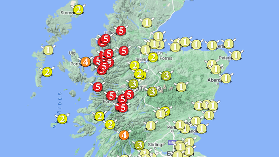 The Scottish Midge Forecast