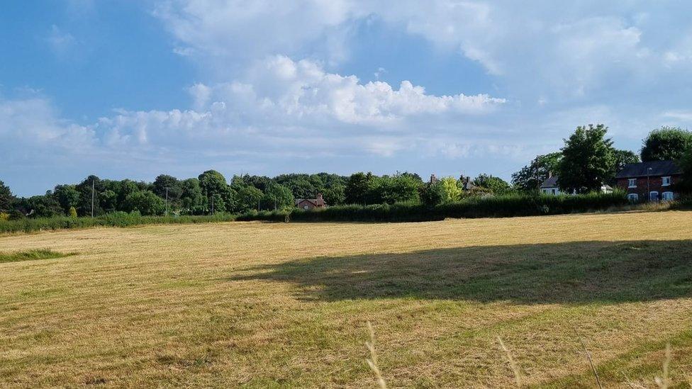 Arid conditions in the fields around Hawarden