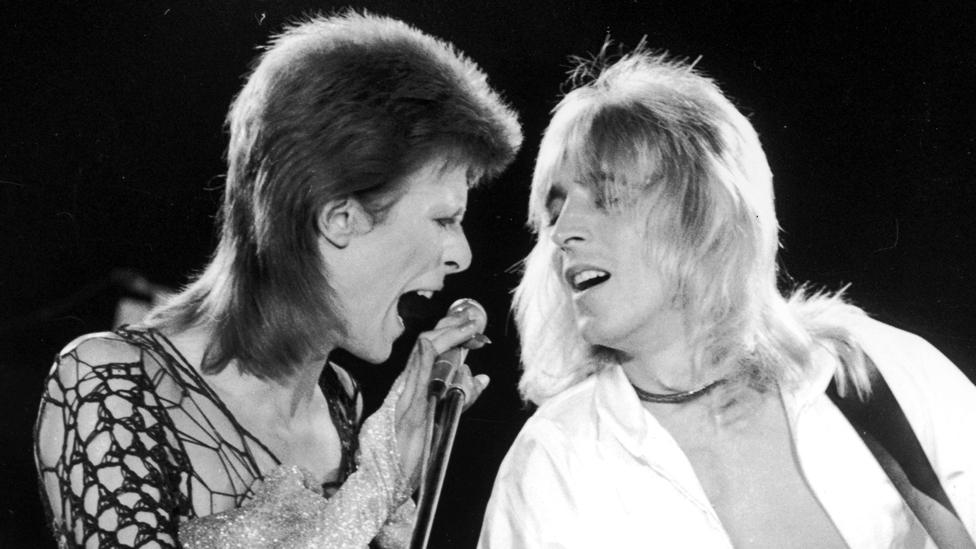 David Bowie and Mick Ronson