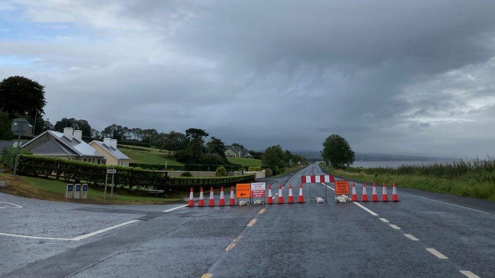 Gardaí (Irish police) set up a cordon near the crash site