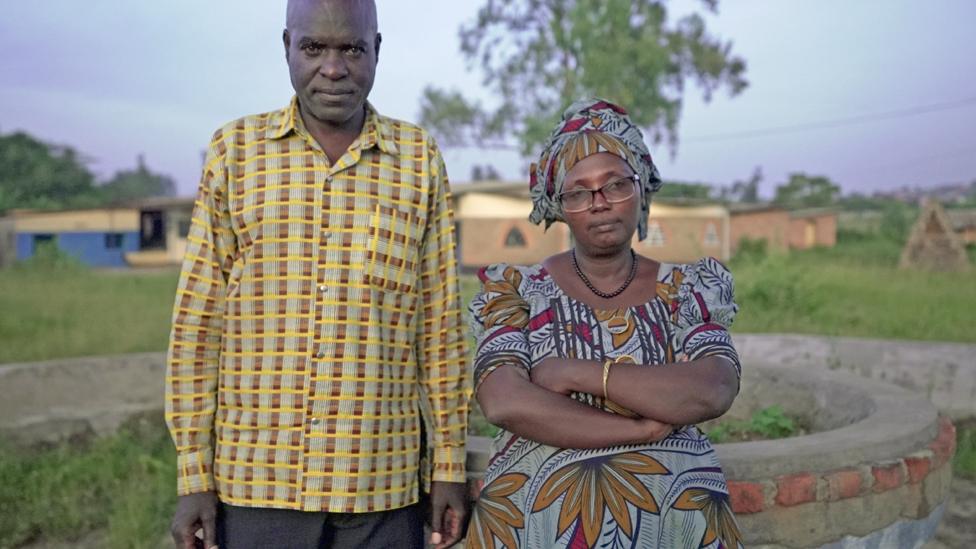 Jean-Claude Ntambara and Claudette Mukarumanzi in Nyamata, Rwanda