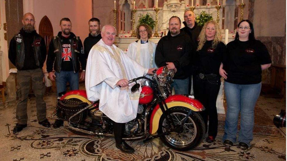 Fr John Kearns was a keen motorcyclist who held an annual memorial service for bikers