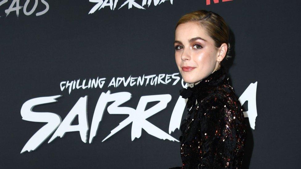 Kiernan Shipka arrives at the Season 1 Netflix"s Chilling Adventures of Sabrina Premiere