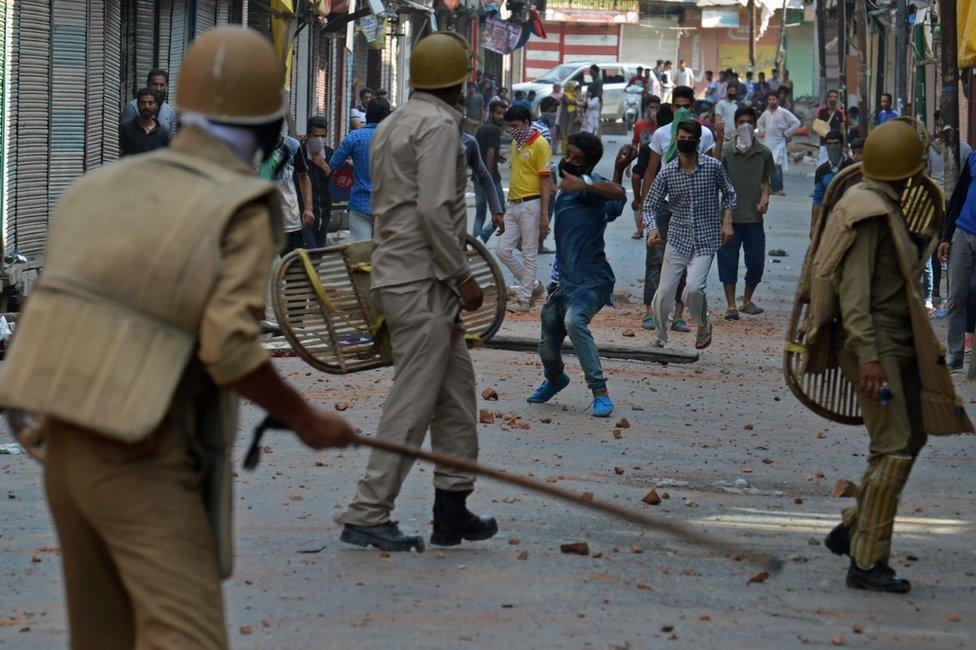 Around 60 people have been killed and more than 5,000 injured in Indian-administered in recent weeks as protesters clashed with security forces