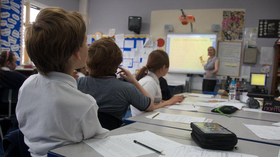 Pupils in classroom