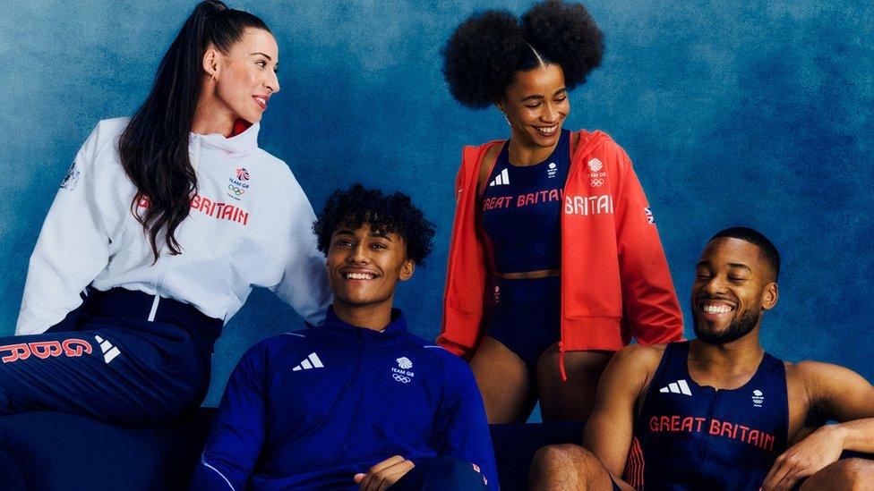 GB athletes show off new kit.